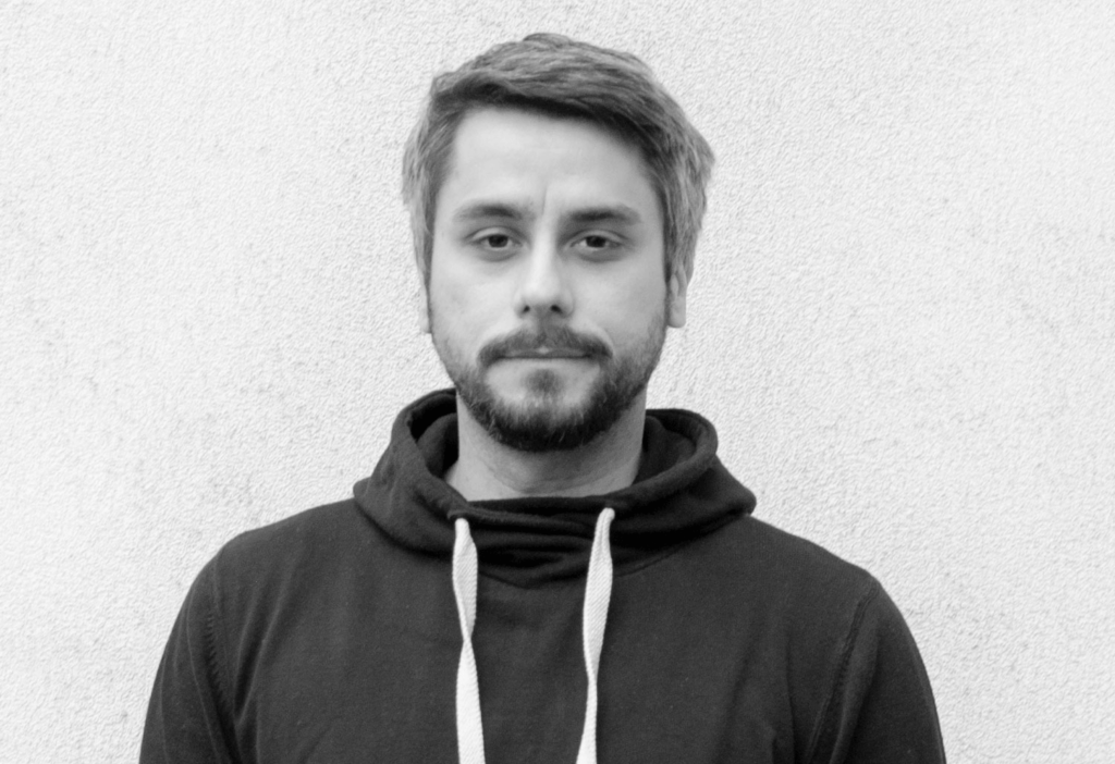 Black and white image of Dean Pastuhovic, System Developer at Avinode Group