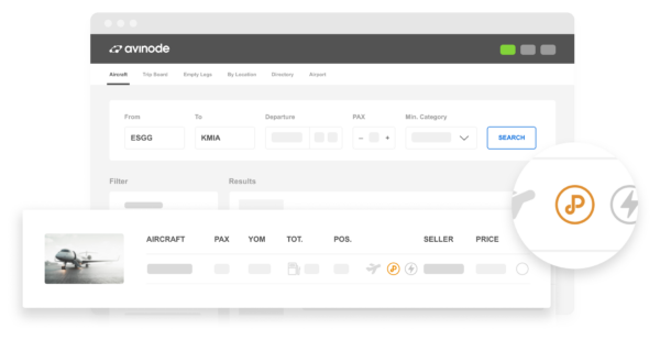 Simplified UI of Paynode payment on Avinode marketplace