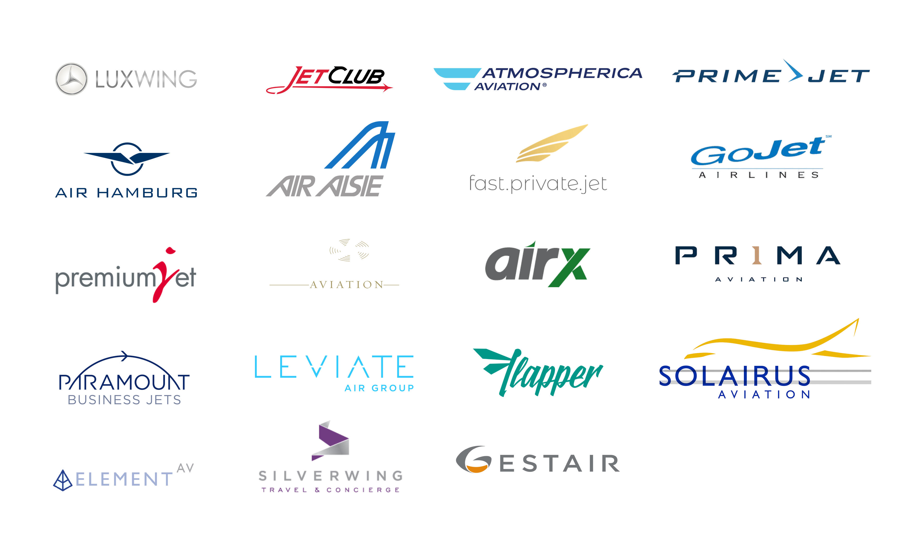 Image of Avinode member logos who are on Paynode.