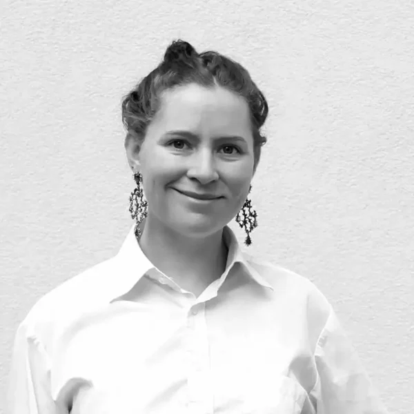 Black and white image of Viktoriya Gopfauf, Senior Customer Success Manager at Avinode Group.