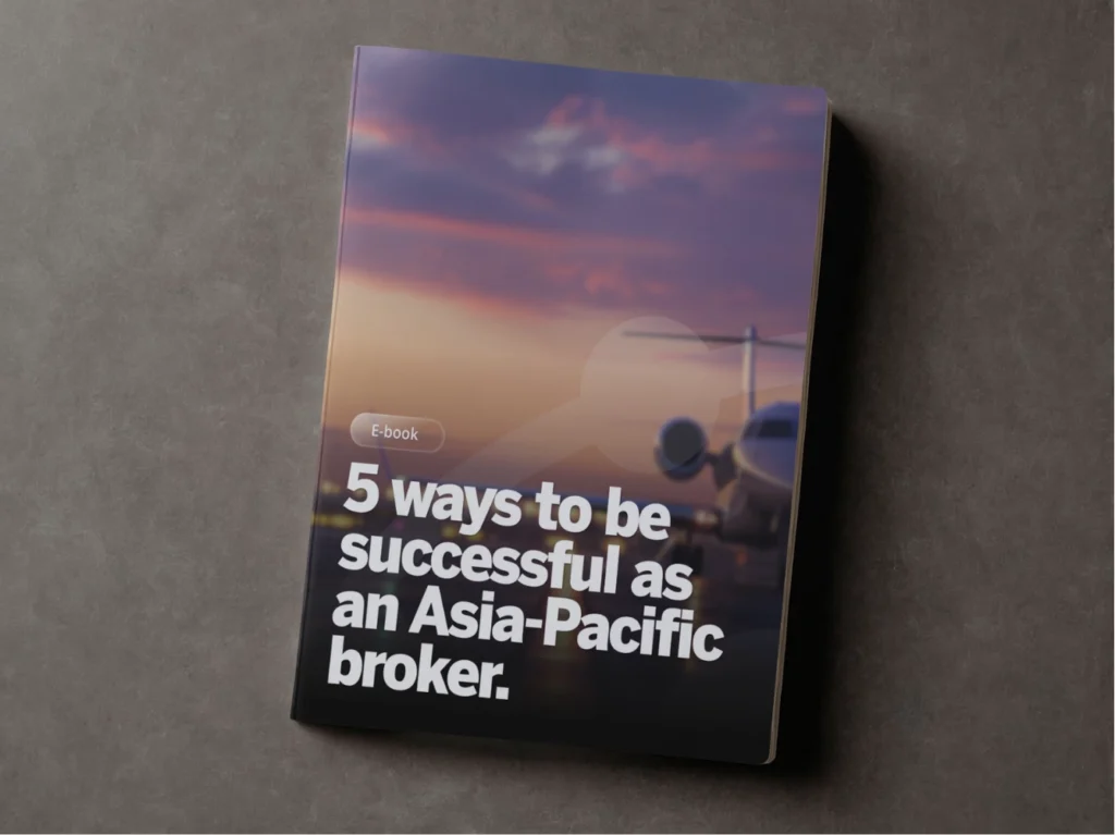 Image of ebook cover with title 5 ways to be successful as an Asian-Pacific broker, written by Avinode