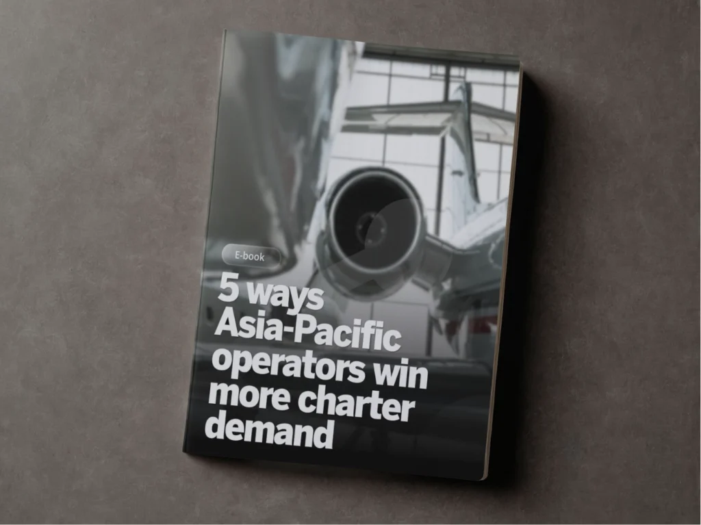 Image of ebook cover with title 5 ways Asia-Pacific operators win more charter demand, written by Avinode